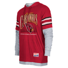Arizona Cardinals New Era Twofer Long Sleeve Hooded T-Shirt - Cardinal cheap