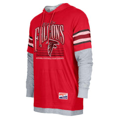 Atlanta Falcons New Era Twofer Long Sleeve Hooded T-Shirt - Red outlet