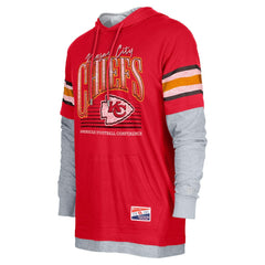 Kansas City Chiefs New Era Twofer Long Sleeve Hooded T-Shirt - Red for sale