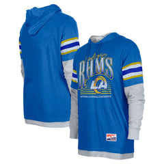 Los Angeles Rams New Era Twofer Long Sleeve Hooded T-Shirt - Royal for sale