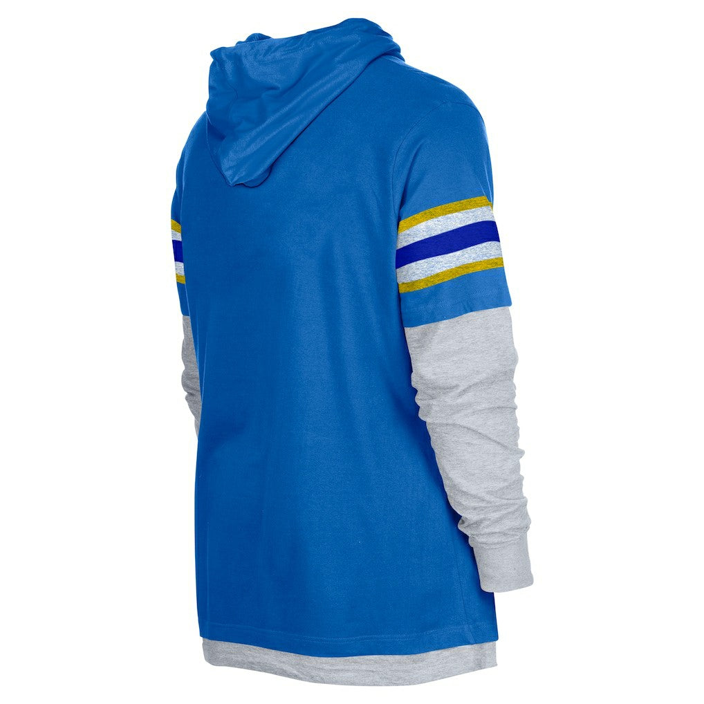 Los Angeles Rams New Era Twofer Long Sleeve Hooded T-Shirt - Royal for sale