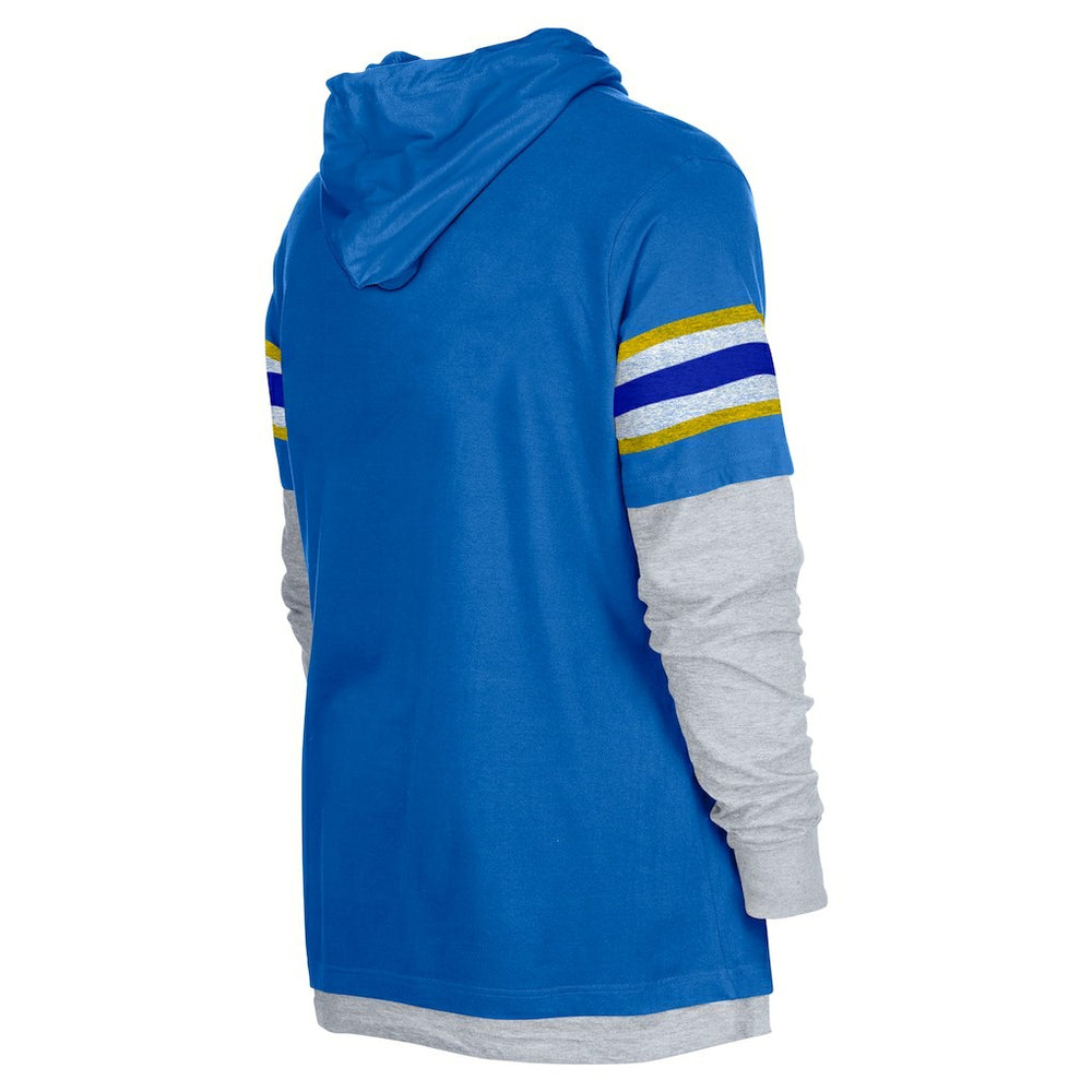 Los Angeles Rams New Era Twofer Long Sleeve Hooded T-Shirt - Royal for sale