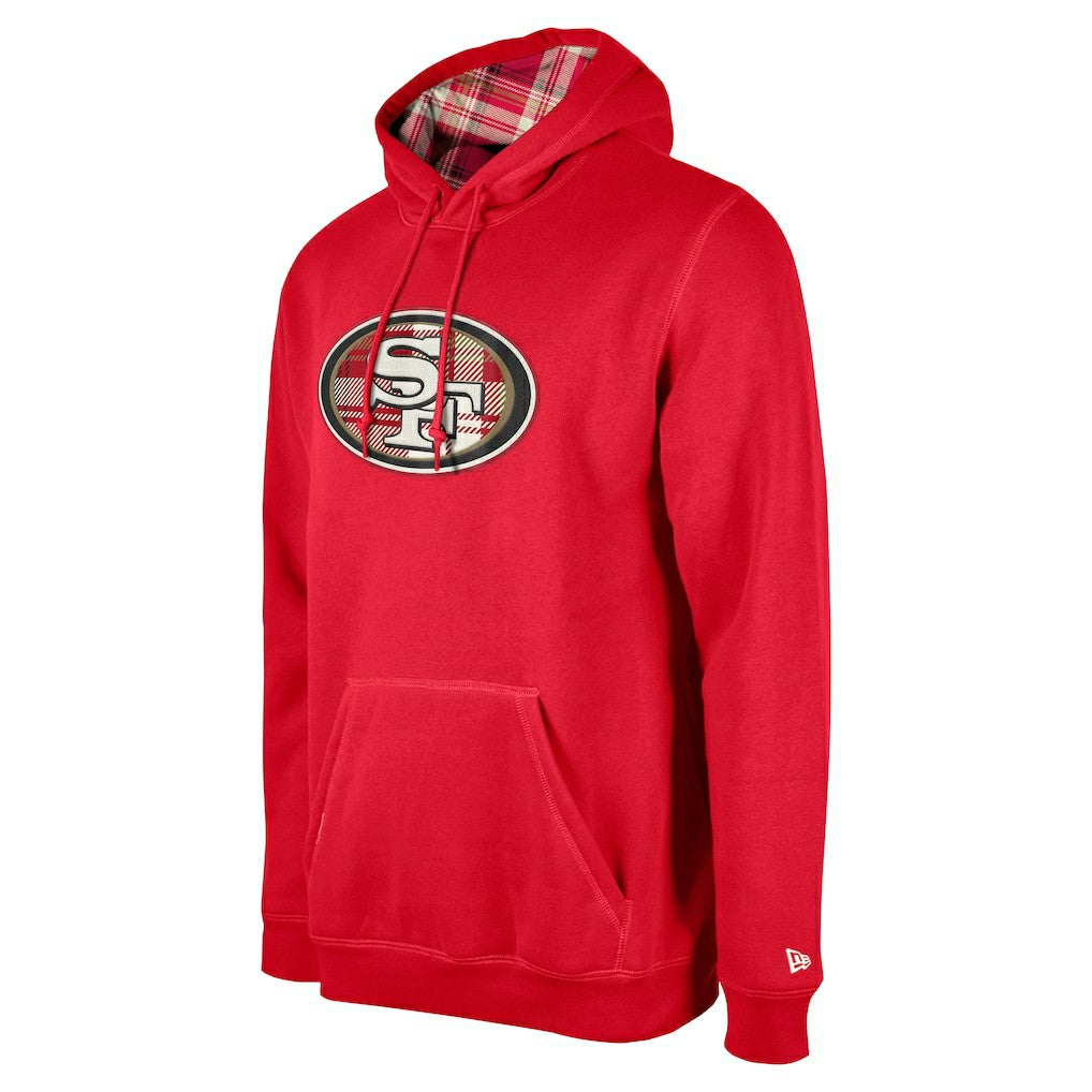 San Francisco 49ers New Era 3rd Down Plaid Pullover Hoodie - Scarlet sale