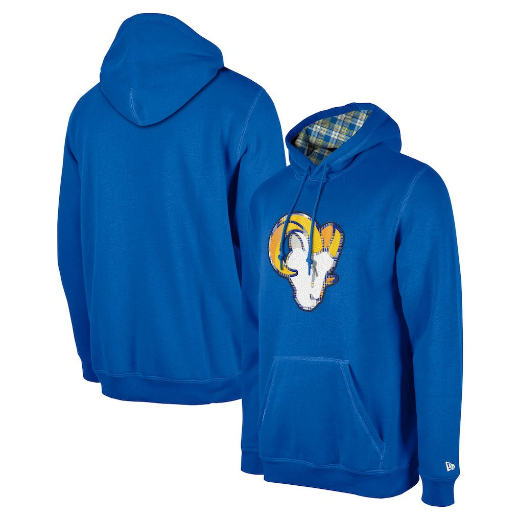 Los Angeles Rams New Era 3rd Down Plaid Pullover Hoodie - Royal for sale