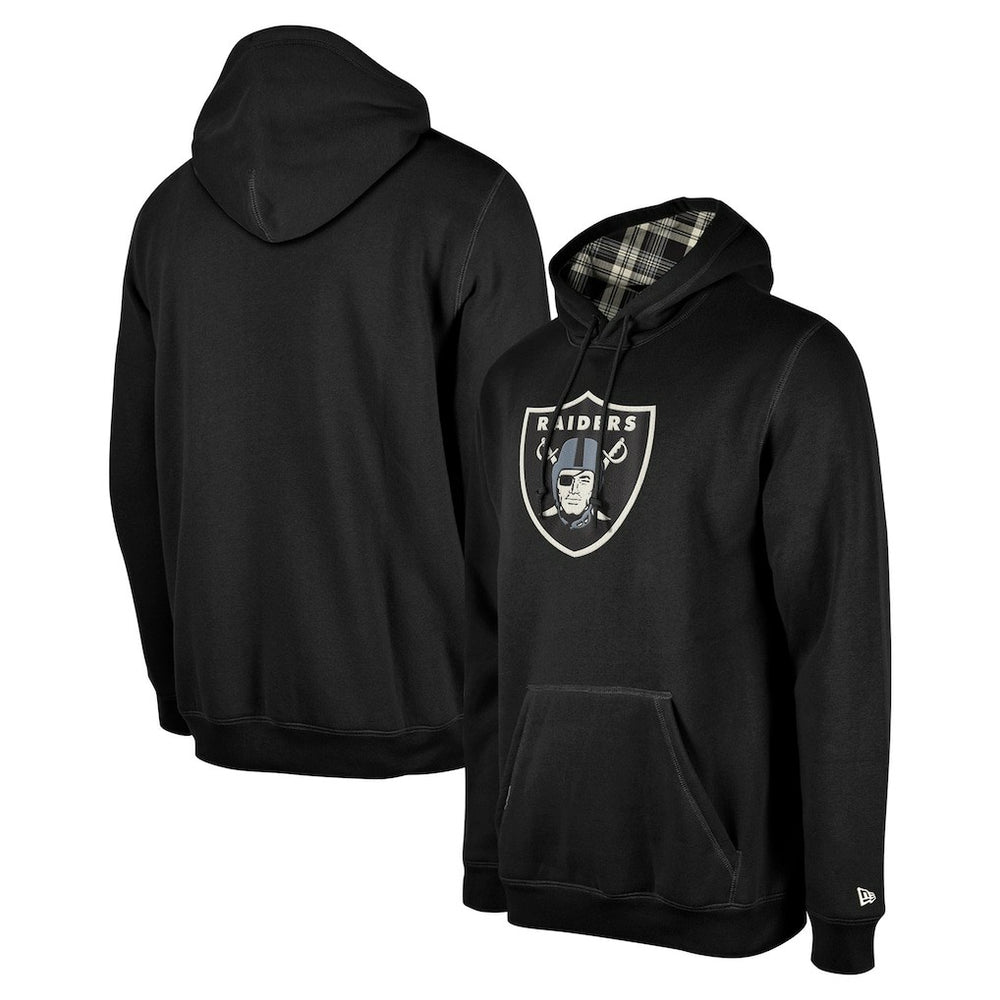 Las Vegas Raiders New Era 3rd Down Plaid Pullover Hoodie - Black sale