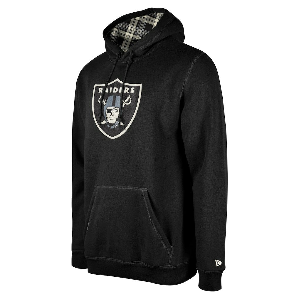 Las Vegas Raiders New Era 3rd Down Plaid Pullover Hoodie - Black sale