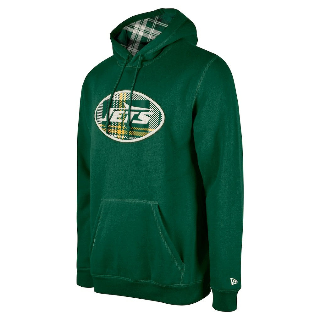 New York Jets New Era 3rd Down Plaid Pullover Hoodie - Green cheap