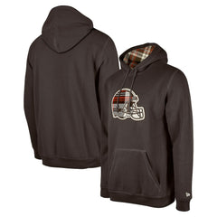 Cleveland Browns New Era 3rd Down Plaid Pullover Hoodie - Brown online