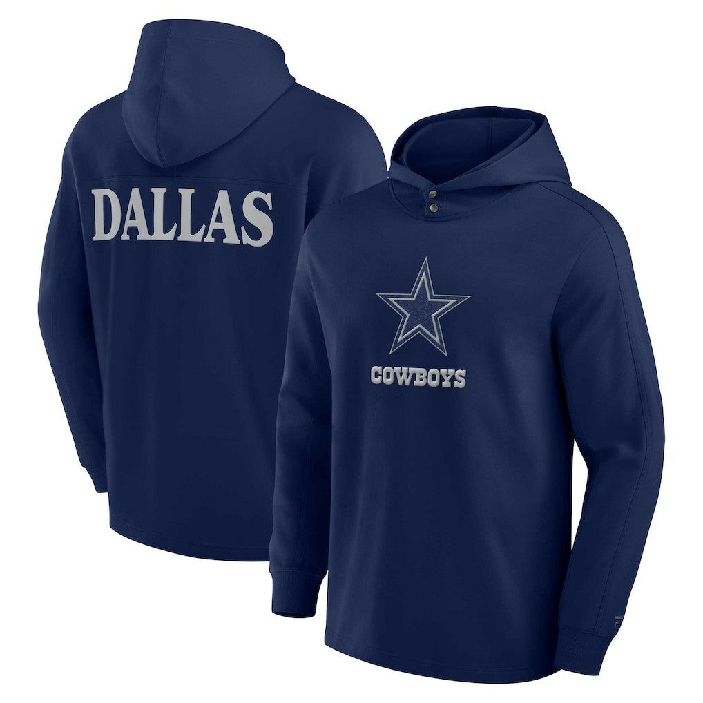 Dallas Cowboys Elements Blaze Tri-Blend Long Sleeve Hoodie T-Shirt - Navy online