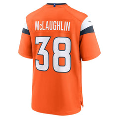 Jaleel McLaughlin Denver Broncos Team Game Jersey - Orange for sale