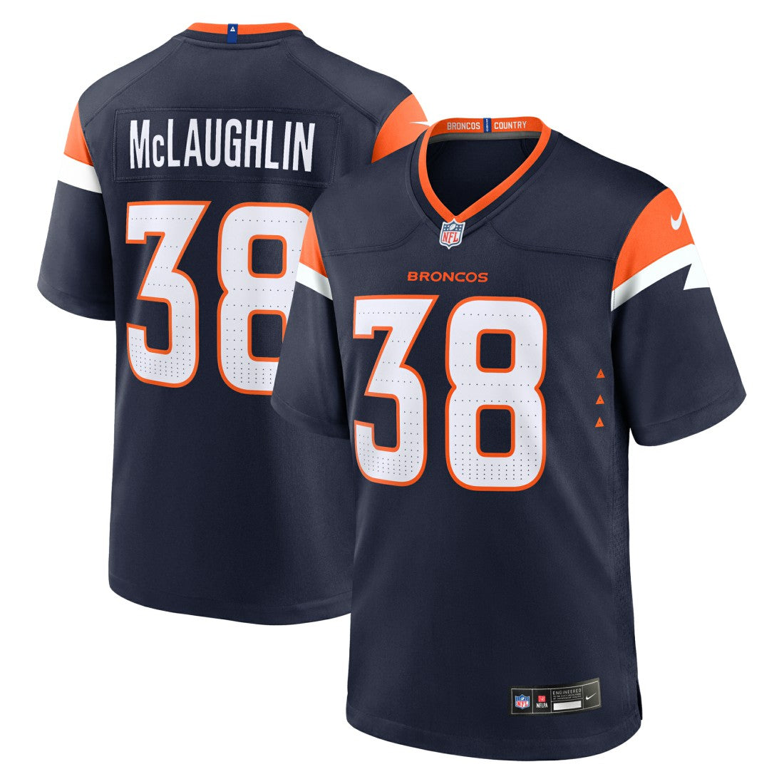 Jaleel McLaughlin Denver Broncos Alternate Game Jersey - Navy for sale