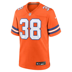 Jaleel McLaughlin Denver Broncos Mile High Collection 1977 Throwback Player Game Jersey - Orange sale