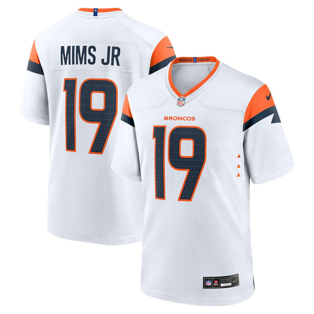 Marvin Mims Jr Denver Broncos Game Jersey - White on sale