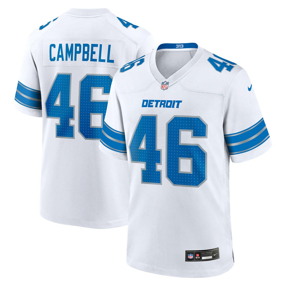 Jack Campbell Detroit Lions White Game Jersey - White outlet