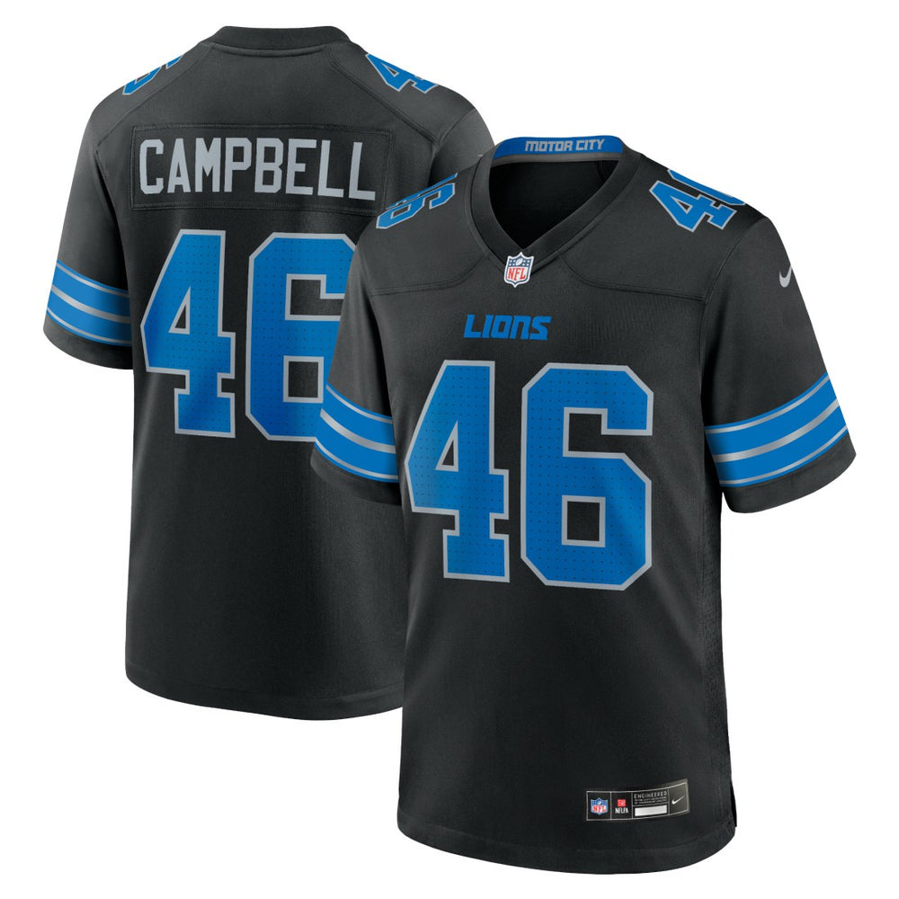 Jack Campbell Detroit Lions 2nd Alternate Game Jersey - Black on sale