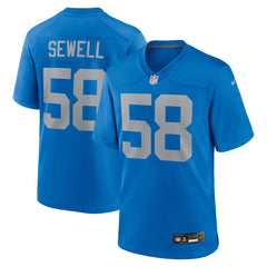 Penei Sewell Detroit Lions Alternate Game Jersey - Blue sale