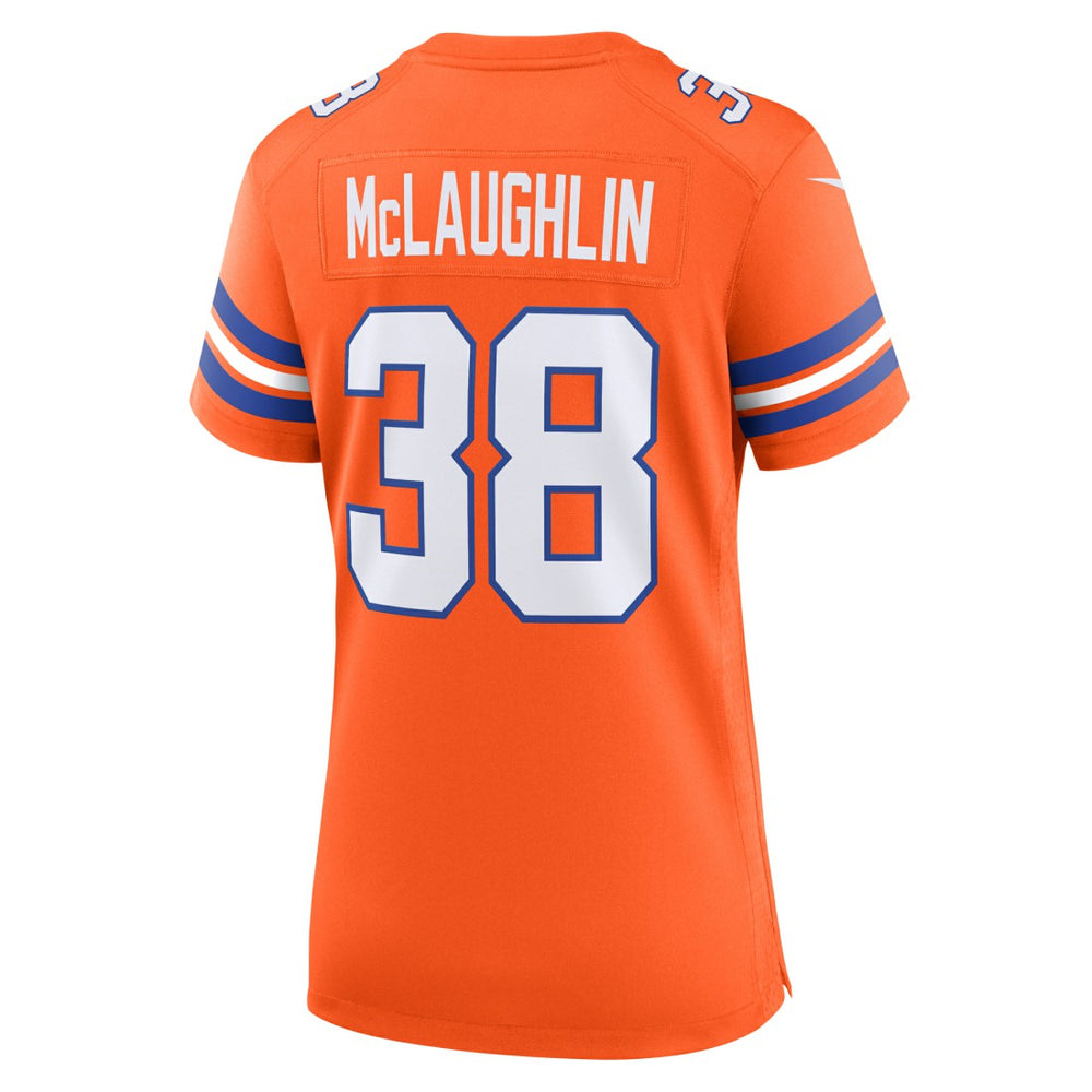 Jaleel McLaughlin Denver Broncos Women's Mile High Collection 1977 Throwback Player Game Jersey - Orange on sale