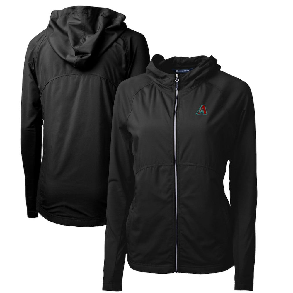 Arizona Diamondbacks Cutter & Buck Women's Adapt Eco Knit Hybrid Recycled Full-Zip Hoodie Black