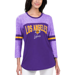 Los Angeles Lakers G-III 4Her by Carl Banks Women's Play the Game 3/4-Sleeve T-Shirt - Purple cheap