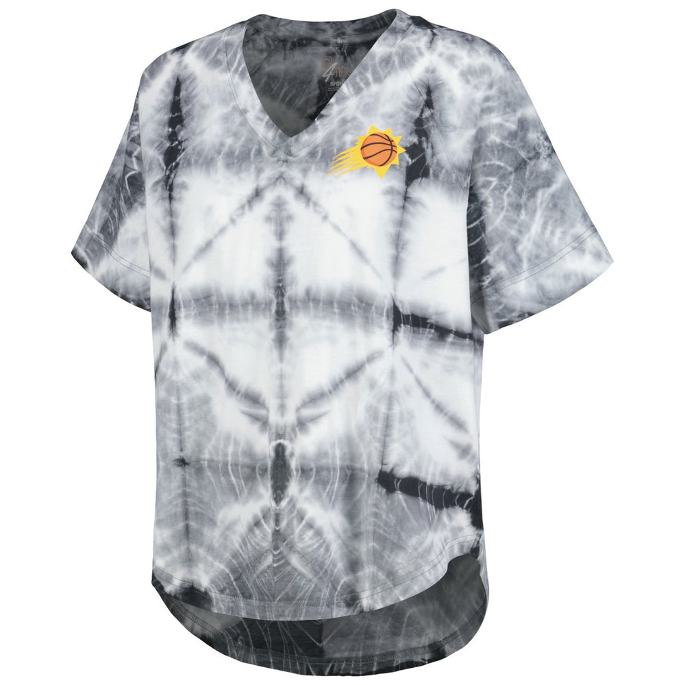 Phoenix Suns G-III 4Her by Carl Banks Women's Tournament Raglan Oversized Tie-Dye V-Neck T-Shirt - Black for sale
