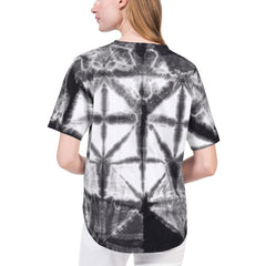 Brooklyn Nets G-III 4Her by Carl Banks Women's Tournament Raglan Oversized Tie-Dye V-Neck T-Shirt - Black shop