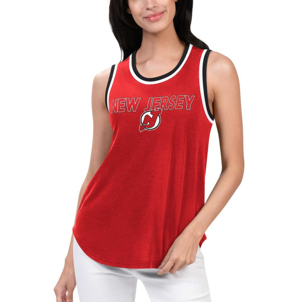 New Jersey Devils G-III 4Her by Carl Banks Women's Strategy Tank Top - Red Jerseys