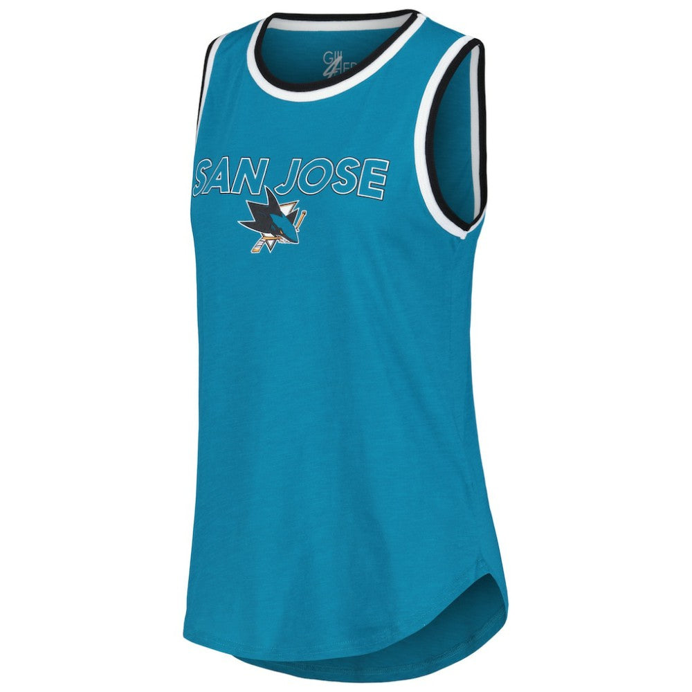San Jose Sharks G-III 4Her by Carl Banks Women's Strategy Tank Top - Teal Tank Top