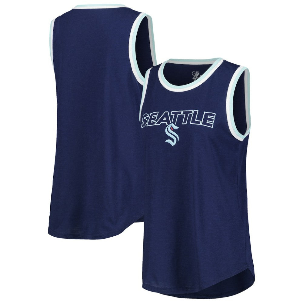 Seattle Kraken G-III 4Her by Carl Banks Women's Strategy Tank Top - Deep Sea Blue Tank Top