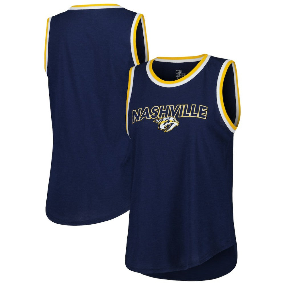 Nashville Predators G-III 4Her by Carl Banks Women's Strategy Tank Top - Navy Tank Top