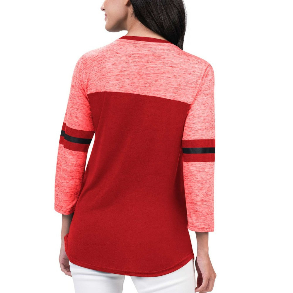 New Jersey Devils G-III 4Her by Carl Banks Women's Play The Game 3/4-Sleeve T-Shirt - Red T-shirts