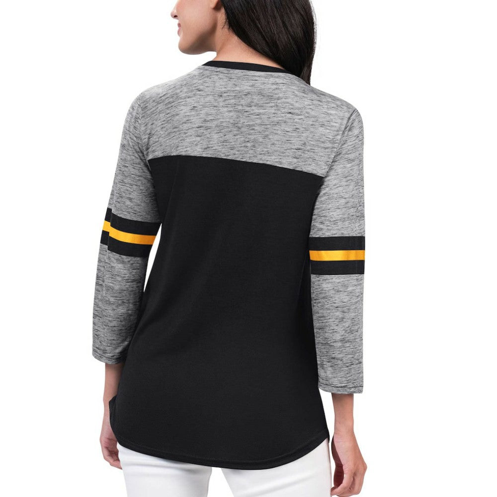 Boston Bruins G-III 4Her by Carl Banks Women's Play The Game 3/4-Sleeve T-Shirt - Black T-shirts