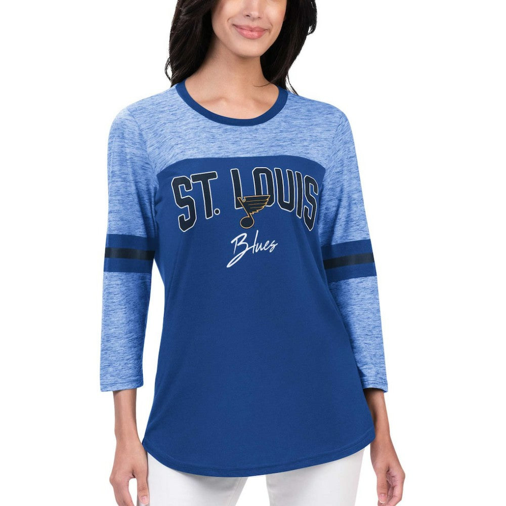 St. Louis Blues G-III 4Her by Carl Banks Women's Play The Game 3/4-Sleeve T-Shirt - Blue T-shirts