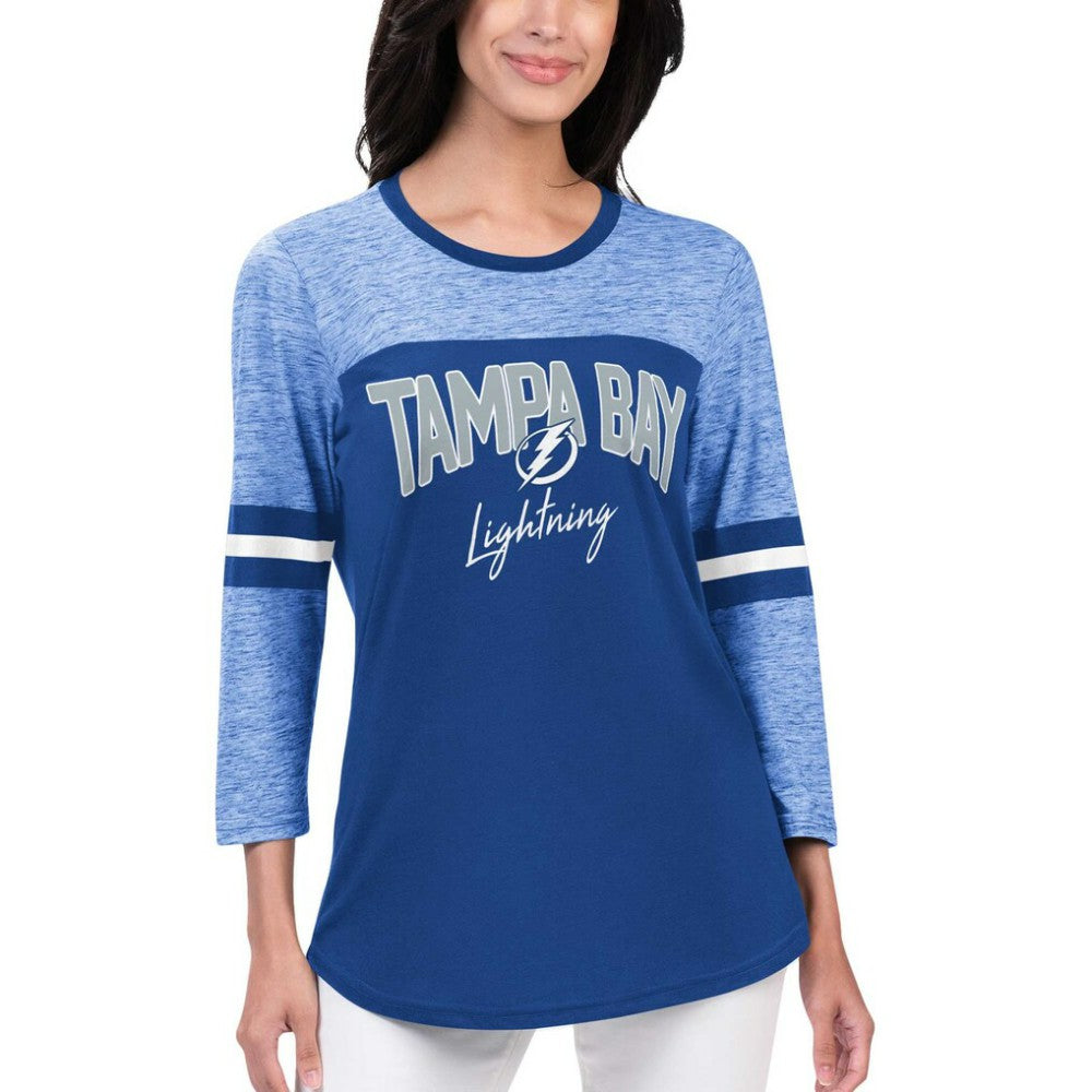 Tampa Bay Lightning G-III 4Her by Carl Banks Women's Play The Game 3/4-Sleeve T-Shirt - Blue T-shirts
