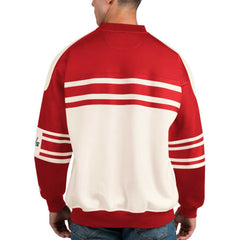 Washington Capitals Starter Defense Fleece Crewneck Pullover Sweatshirt - White Sweatshirts