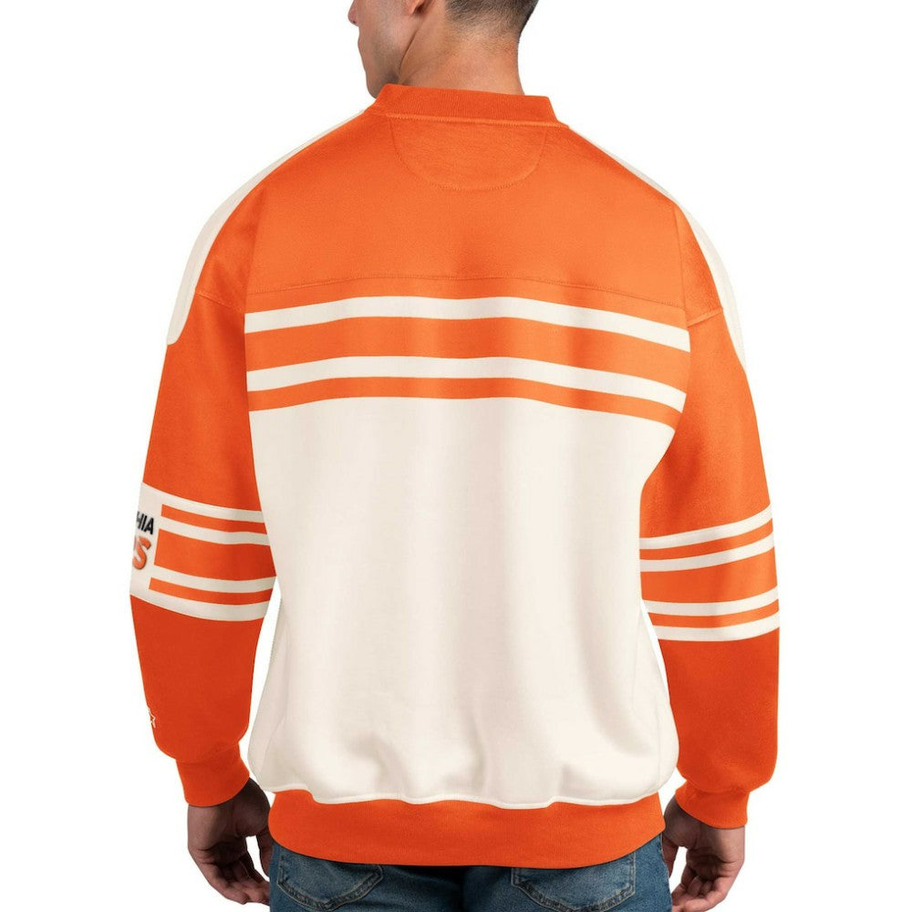 Philadelphia Flyers Starter Defense Fleece Crewneck Pullover Sweatshirt - White Sweatshirts