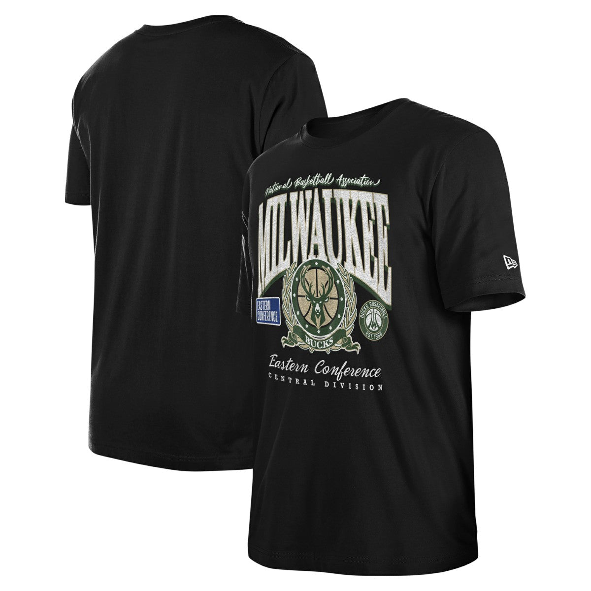 Milwaukee Bucks Unisex Oversized Essentials Boxy T-Shirt - Black on sale