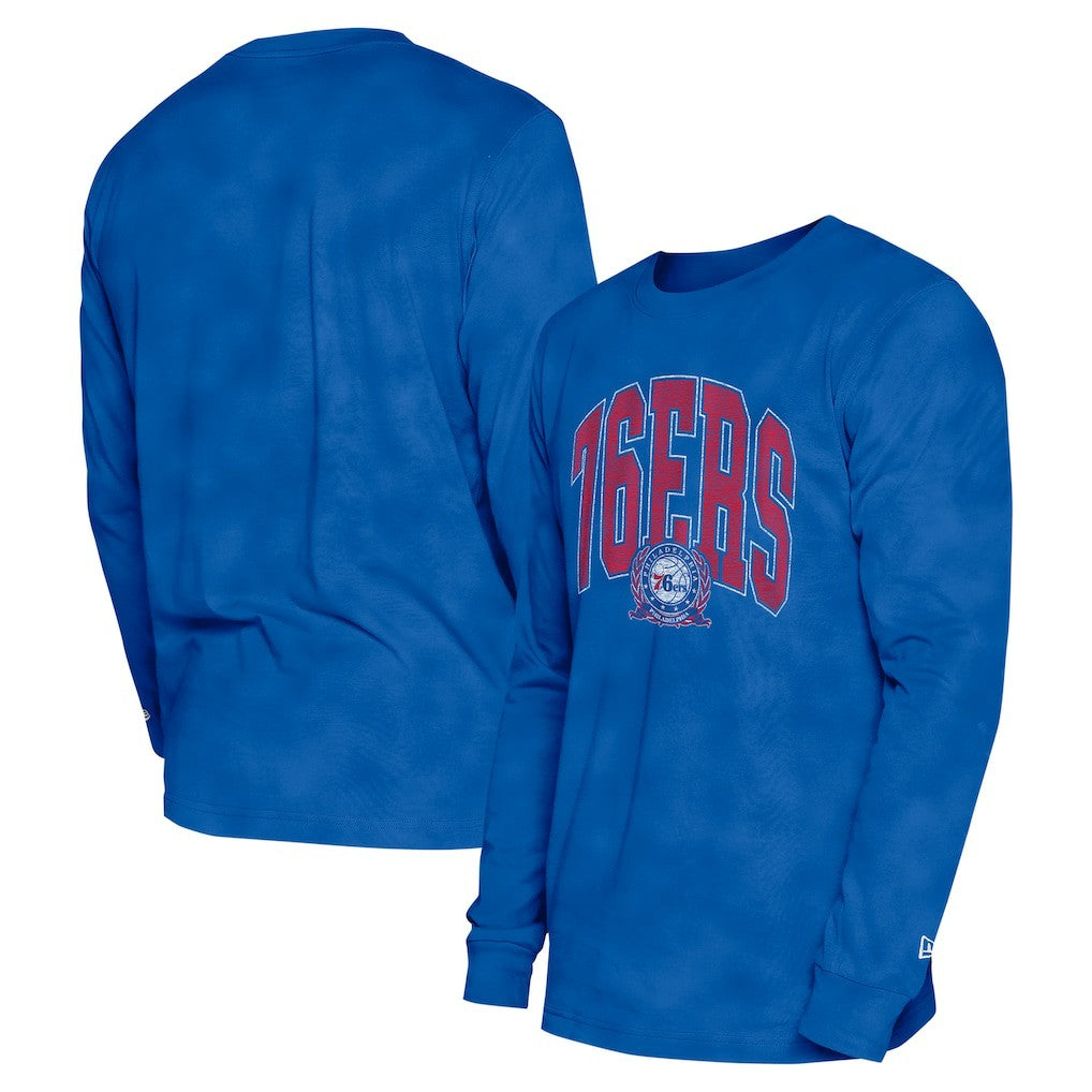 Philadelphia 76ers Unisex Oversized Essentials Enzyme Wash Long Sleeve T-Shirt - Royal cheap