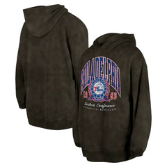 Philadelphia 76ers Unisex Oversized Essentials Pigment Wash Fleece Pullover Hoodie - Charcoal on sale