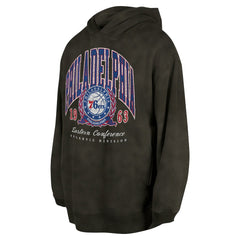 Philadelphia 76ers Unisex Oversized Essentials Pigment Wash Fleece Pullover Hoodie - Charcoal on sale