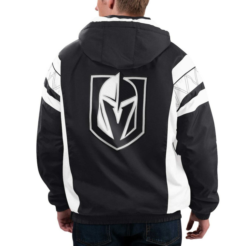 Vegas Golden Knights Starter Home Team Half-Zip Hoodie Jacket - Black Hoodies