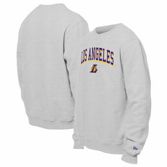 Los Angeles Lakers Chenille Cross Over Pullover Sweatshirt - Gray online