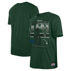Milwaukee Bucks Enzyme Wash Oversized T-Shirt - Hunter Green discount