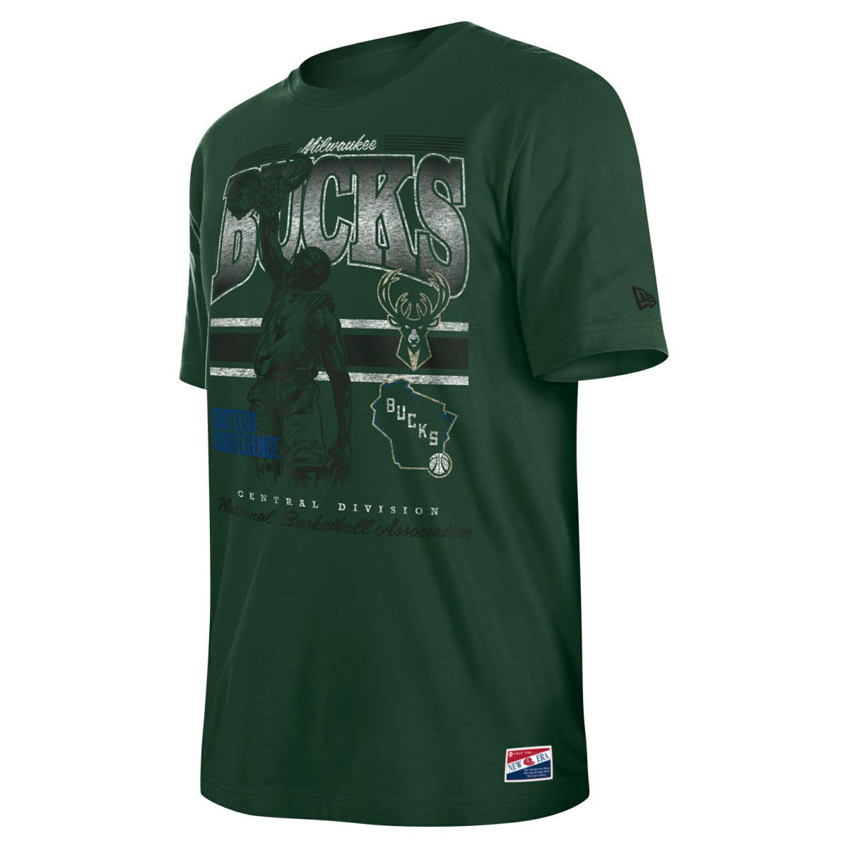 Milwaukee Bucks Enzyme Wash Oversized T-Shirt - Hunter Green discount