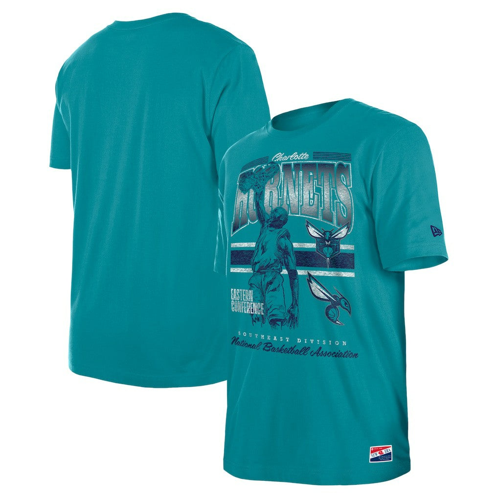 Charlotte Hornets Enzyme Wash Oversized T-Shirt - Teal shop