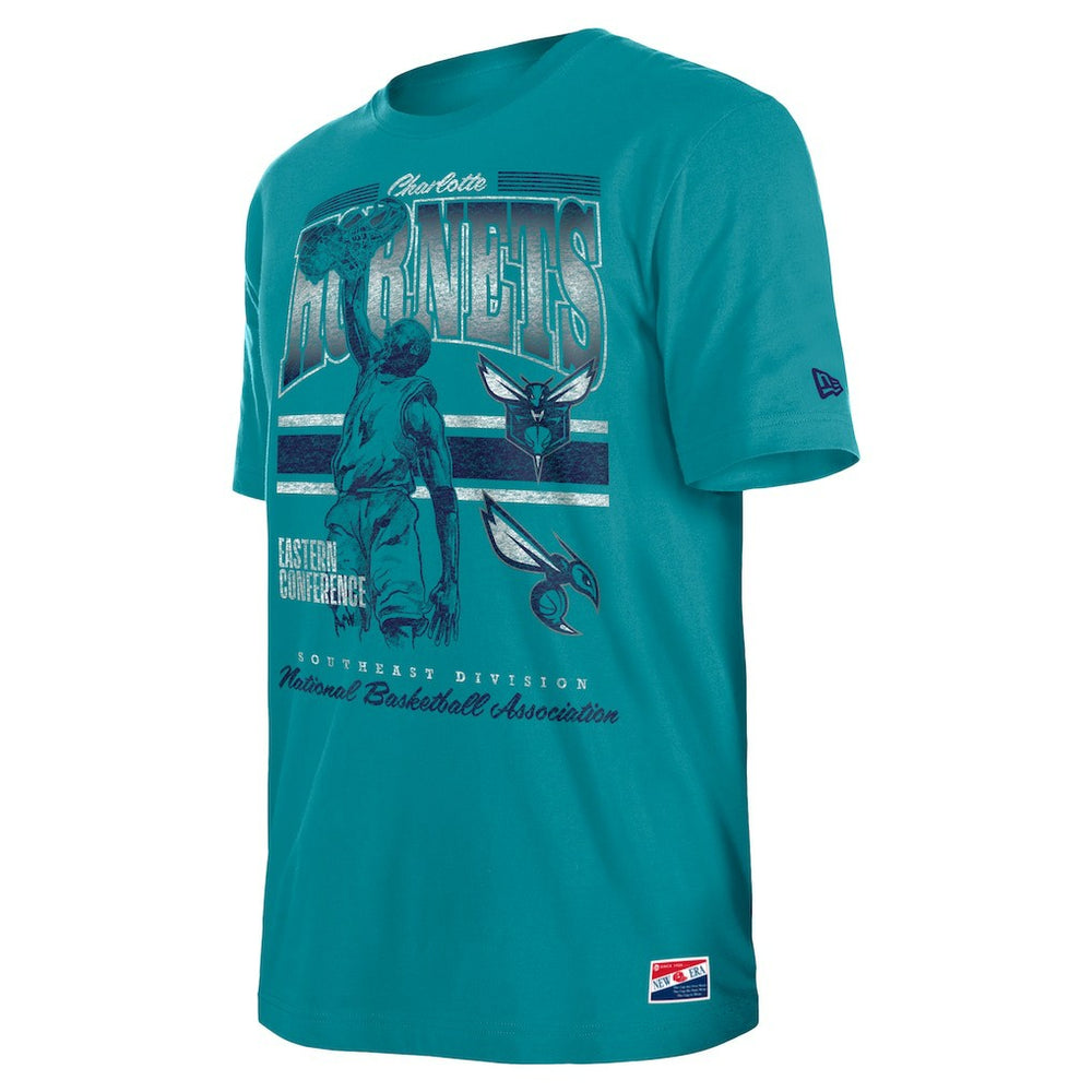 Charlotte Hornets Enzyme Wash Oversized T-Shirt - Teal shop