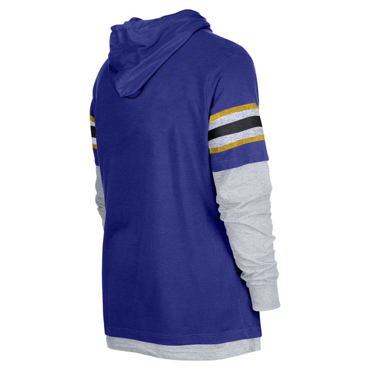 Los Angeles Lakers Layered Long Sleeve Hoodie T-Shirt - Purple on sale