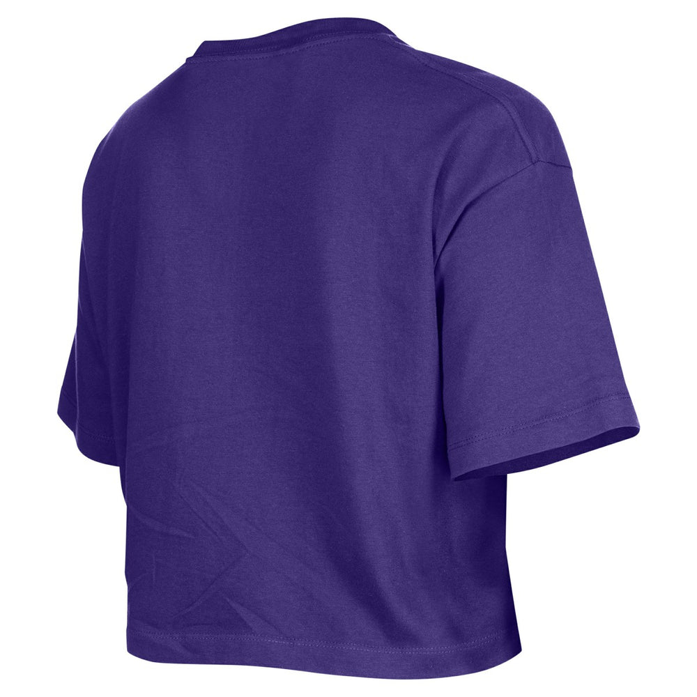 Los Angeles Lakers Women's Oversized Boxy Crop T-Shirt - Purple cheap