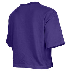Los Angeles Lakers Women's Oversized Boxy Crop T-Shirt - Purple cheap