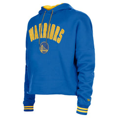 Golden State Warriors Women's Boxy Raw Edge Pullover Hoodie sale - Royal sale