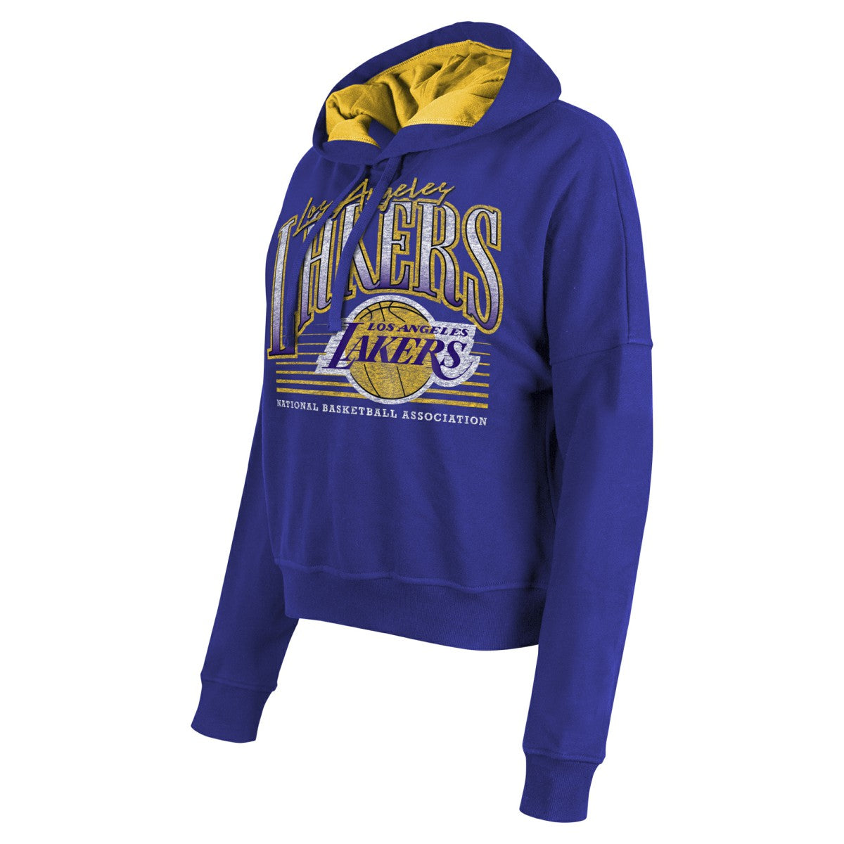 Los Angeles Lakers Women's Boxy Pullover Hoodie - Purple outlet
